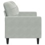 Zweiplätziges Samtsofa in hellem Grau, 140 cm. von , Sofas - Ref: Foro24-4007624, Preis: 190,19 €, Rabatt: %