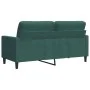Dark green velvet 2-seater sofa, 140 cm by , Sofas - Ref: Foro24-4007626, Price: 231,26 €, Discount: %
