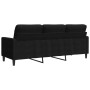 Dreisitzer-Sofa aus schwarzem Samt, 180 cm von , Sofas - Ref: Foro24-4007639, Preis: 254,86 €, Rabatt: %