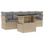 Garden sofa set with 5-piece synthetic rattan beige cushions by , Garden sets - Ref: Foro24-3266349, Price: 337,81 €, Discoun...