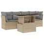 Gartensofa-Set mit 5-teiligen Kissen aus synthetischem Rattan in Beige. von , Gartensets - Ref: Foro24-3266349, Preis: 336,14...