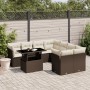 Gartensofagarnitur 9-teilig mit braunen Kissen aus synthetischem Rattan. von , Gartensets - Ref: Foro24-3266433, Preis: 617,7...