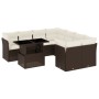 Gartensofagarnitur 9-teilig mit braunen Kissen aus synthetischem Rattan. von , Gartensets - Ref: Foro24-3266433, Preis: 617,7...