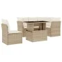 Garden sofa set with 6-piece synthetic rattan beige cushions by , Garden sets - Ref: Foro24-3266588, Price: 464,68 €, Discoun...