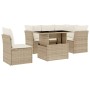 Gartensofa-Set mit 6-teiligen Kissen aus synthetischem Rattan in Beige. von , Gartensets - Ref: Foro24-3266588, Preis: 438,88...