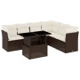 7-piece garden sofa set with brown PE rattan cushions by , Garden sets - Ref: Foro24-3266613, Price: 501,79 €, Discount: %