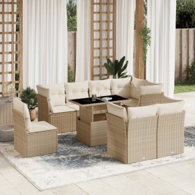 9-piece garden sofa set with beige synthetic rattan cushions by , Garden sets - Ref: Foro24-3266728, Price: 661,59 €, Discoun...