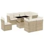 9-piece garden sofa set with beige synthetic rattan cushions by , Garden sets - Ref: Foro24-3266728, Price: 663,13 €, Discoun...