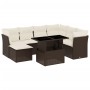 Garden set with 8 pieces of sofas and brown synthetic rattan cushions. by , Garden sets - Ref: Foro24-3266763, Price: 547,16 ...