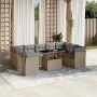 Gartensofa-Set mit 10-teiligen beigen Kissen aus synthetischem Rattan. von , Gartensets - Ref: Foro24-3266819, Preis: 635,98 ...