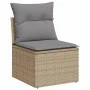 Gartensofa-Set mit 10-teiligen beigen Kissen aus synthetischem Rattan. von , Gartensets - Ref: Foro24-3266819, Preis: 635,98 ...