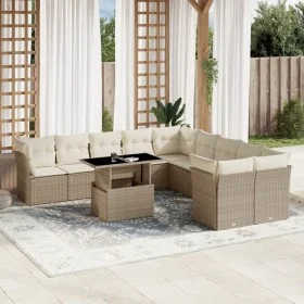 11-piece garden sofa set with beige synthetic rattan cushions by , Garden sets - Ref: Foro24-3266878, Price: 755,17 €, Discou...