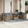 11-piece garden sofa set with beige synthetic rattan cushions by , Garden sets - Ref: Foro24-3266859, Price: 703,35 €, Discou...