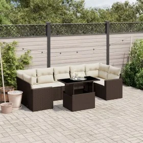 Garden set with 8 pieces of sofas and brown synthetic rattan cushions. by , Garden sets - Ref: Foro24-3267153, Price: 597,91 ...