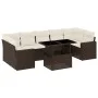 Set aus 8-teiligen Gartensofas und Kissen aus braunem Kunststoff-Rattan. von , Gartensets - Ref: Foro24-3267153, Preis: 597,6...