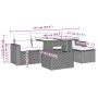 Set of 6-piece garden sofas and brown synthetic rattan cushions by , Garden sets - Ref: Foro24-3267243, Price: 416,69 €, Disc...