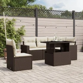 Set sofás de jardín 6 piezas y cojines ratán sintético marrón de , Conjuntos de jardín - Ref: Foro24-3267283, Precio: 459,49 ...