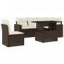Set of 6-piece garden sofas and brown synthetic rattan cushions. by , Garden sets - Ref: Foro24-3267283, Price: 459,49 €, Dis...