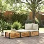 Gartentisch mit massivem Akazienholz-Hocker. von , Modulare Sofas für den Außenbereich - Ref: Foro24-367650, Preis: 185,67 €,...