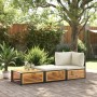 Mesa de jardín con taburete madera maciza de acacia de , Sofás modulares de exterior - Ref: Foro24-367650, Precio: 189,09 €, ...