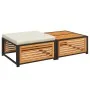 Gartentisch mit massivem Akazienholz-Hocker. von , Modulare Sofas für den Außenbereich - Ref: Foro24-367650, Preis: 185,67 €,...