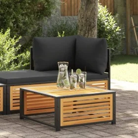 Mesa de jardín de madera maciza de acacia 68x68x30 cm de , Sofás modulares de exterior - Ref: Foro24-367644, Precio: 87,50 €,...