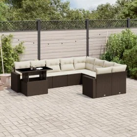 Set de sofás de jardín 10 pzas y cojines ratán sintético marrón de , Conjuntos de jardín - Ref: Foro24-3267513, Precio: 695,4...