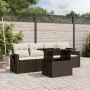 Set comedor de jardín 5 piezas y cojines ratán sintético marrón de , Conjuntos de jardín - Ref: Foro24-3267733, Precio: 377,8...