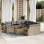 Set de sofás de jardín 9 pzas con cojines ratán sintético beige de , Conjuntos de jardín - Ref: Foro24-3267799, Precio: 608,3...