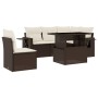 Set sofás de jardín 6 piezas y cojines ratán sintético marrón de , Conjuntos de jardín - Ref: Foro24-3267913, Precio: 441,09 ...