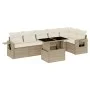 Set of 7-piece garden sofas and beige synthetic rattan cushions by , Garden sets - Ref: Foro24-3267918, Price: 527,28 €, Disc...