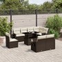 Gartensofagarnitur 9-teilig mit braunen Kissen aus synthetischem Rattan. von , Gartensets - Ref: Foro24-3268043, Preis: 676,1...