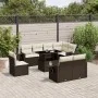 Set de sofás de jardín 9 pzas y cojines ratán sintético marrón de , Conjuntos de jardín - Ref: Foro24-3268043, Precio: 680,77...