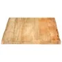 Solid mango wood natural edge table top 70x60x3.8 cm by , Table tops - Ref: Foro24-370739, Price: 88,06 €, Discount: %