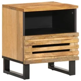 Solid rough mango wood bedside table 40x34x46 cm by , Nightstands - Ref: Foro24-377466, Price: 49,99 €, Discount: %