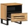Mesita de noche de madera maciza de mango rugosa 40x34x46 cm de , Mesitas de noche - Ref: Foro24-377466, Precio: 49,83 €, Des...