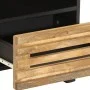 Mesita de noche de madera maciza de mango rugosa 40x34x46 cm de , Mesitas de noche - Ref: Foro24-377466, Precio: 49,83 €, Des...