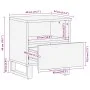 Mesita de noche de madera maciza de mango rugosa 40x34x46 cm de , Mesitas de noche - Ref: Foro24-377466, Precio: 49,83 €, Des...