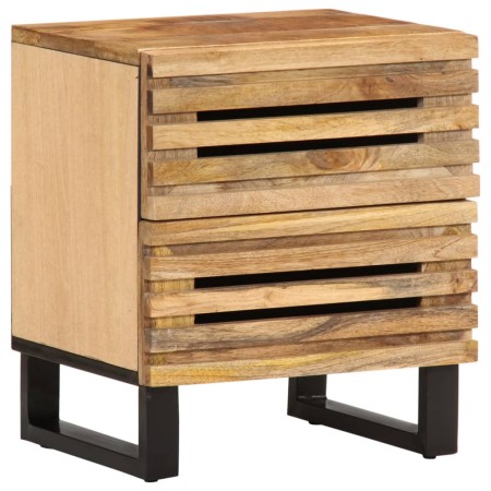 Solid rough mango wood bedside table 40x34x46 cm by , Nightstands - Ref: Foro24-377426, Price: 70,13 €, Discount: %