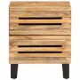 Solid rough mango wood bedside table 40x34x46 cm by , Nightstands - Ref: Foro24-377426, Price: 70,13 €, Discount: %