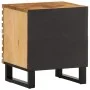 Solid rough mango wood bedside table 40x34x46 cm by , Nightstands - Ref: Foro24-377426, Price: 69,51 €, Discount: %