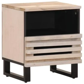 Solid bleached mango wood bedside table 40x34x46 cm by , Nightstands - Ref: Foro24-377472, Price: 47,24 €, Discount: %