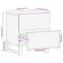 Massivholz-Nachttisch aus gebleichtem Mangoholz, 40x34x46 cm. von , Nachttische - Ref: Foro24-377432, Preis: 51,87 €, Rabatt: %