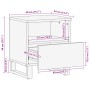 Mesita de noche de madera maciza de mango 40x34x46 cm de , Mesitas de noche - Ref: Foro24-377470, Precio: 45,21 €, Descuento: %