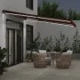 Toldo retráctil manual con LEDs color burdeos 400x350 cm de , Toldos - Ref: Foro24-3214999, Precio: 428,68 €, Descuento: %