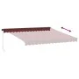 Manual retractable awning with burgundy LEDs 400x350 cm by , Awnings - Ref: Foro24-3214999, Price: 428,98 €, Discount: %