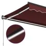 Manual retractable awning with burgundy LEDs 400x350 cm by , Awnings - Ref: Foro24-3214999, Price: 428,98 €, Discount: %