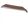 Manual retractable brown awning 350x250 cm by , Awnings - Ref: Foro24-3215631, Price: 459,12 €, Discount: %