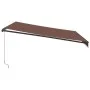 Toldo retráctil manual marrón 400x300 cm de , Toldos - Ref: Foro24-3310208, Precio: 318,76 €, Descuento: %