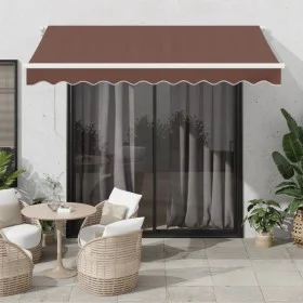 Manual retractable brown awning 300x250 cm by , Awnings - Ref: Foro24-3215633, Price: 225,12 €, Discount: %